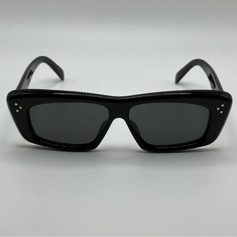 NEW CELINE Sunglasses CL40259I 01A Shiny Black/Smoke Unisex